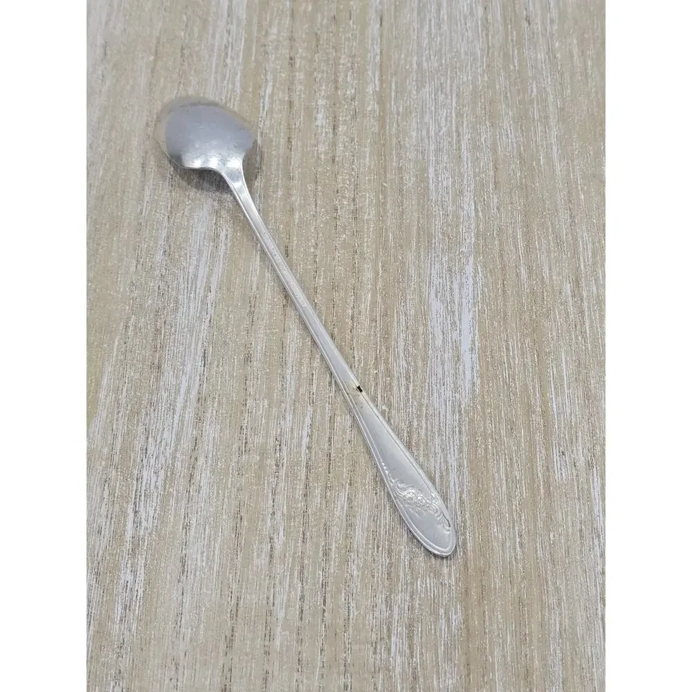 Tudor Plate Queen Bess Iced Tea Spoon Oneida Community Silverplate Flatware